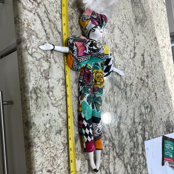 Handmade porcelain beanbag doll with chair. - Picture 10 of 10